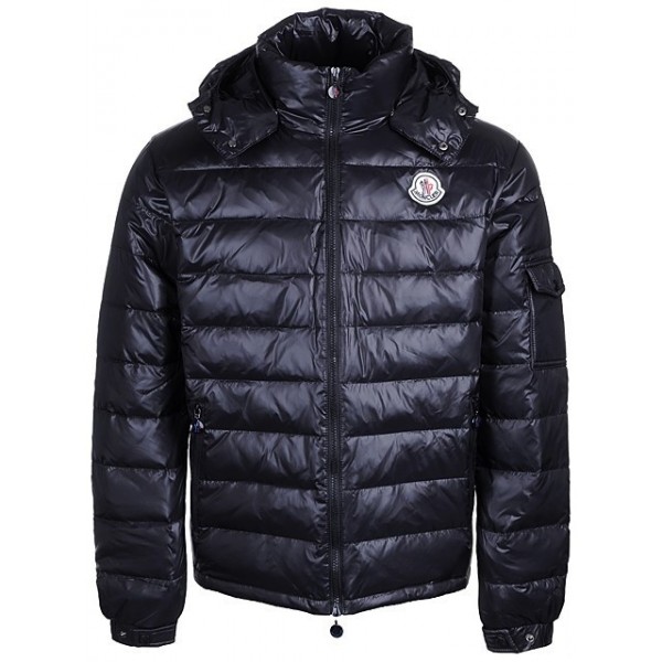 Moncler Simple Collare Mock Bianco e Zipper Uomo Cappotti uscita